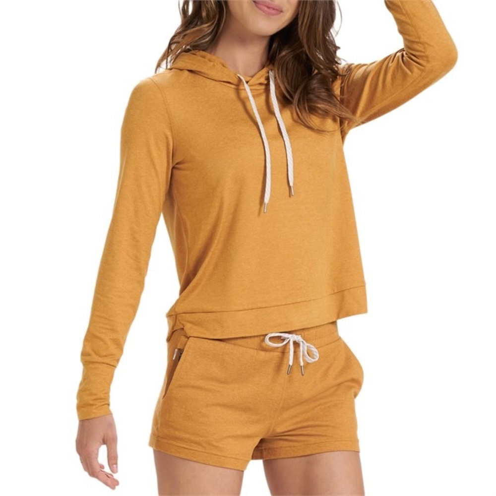Vuori Mustard Hooded Long-Sleeve Pullover